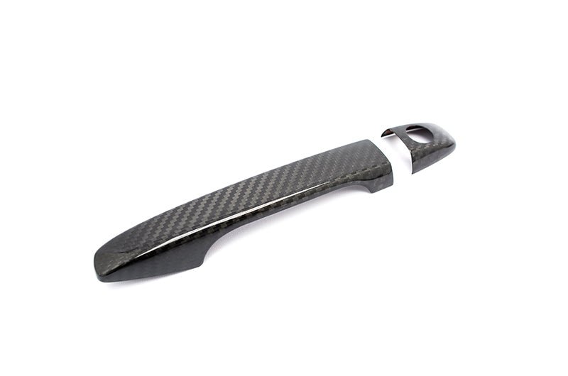 OLM Pre - preg Carbon Fiber Door Handle Covers - 2015 - 2021 Subaru WRX / STI / 2014 - 2018 Forester / 2013 - 2017 Crosstrek - JDMuscleOLMDHC-WRX14-1-DCF