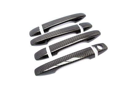 OLM Pre - preg Carbon Fiber Door Handle Covers - 2015 - 2021 Subaru WRX / STI / 2014 - 2018 Forester / 2013 - 2017 Crosstrek - JDMuscleOLMDHC-WRX14-1-DCF