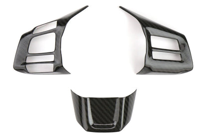 OLM Pre - preg Carbon Fiber Steering Wheel Covers (MT) - 2016 - 2018 WRX / STI - JDMuscleOLMSTR-WRX16-B-DCF