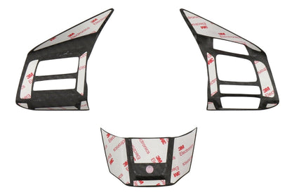 OLM Pre - preg Carbon Fiber Steering Wheel Covers (MT) - 2016 - 2018 WRX / STI - JDMuscleOLMSTR-WRX16-B-DCF