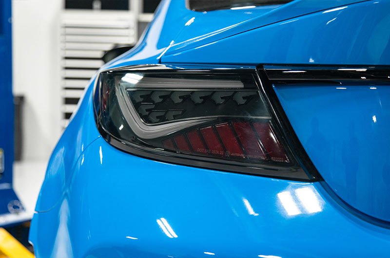 OLM "Scythe Style" LED Taillights (Smoke Lens/Black Base/White Bar) - 2022+ BRZ / GR86 - JDMuscleBRZ - AOLME.49003.3
