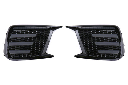 OLM Smoked Tri Bar Fog Light Bezel (No Fog Hole) - 2018 - 2021 Subaru WRX / STI - JDMuscleOLMA.70106.2