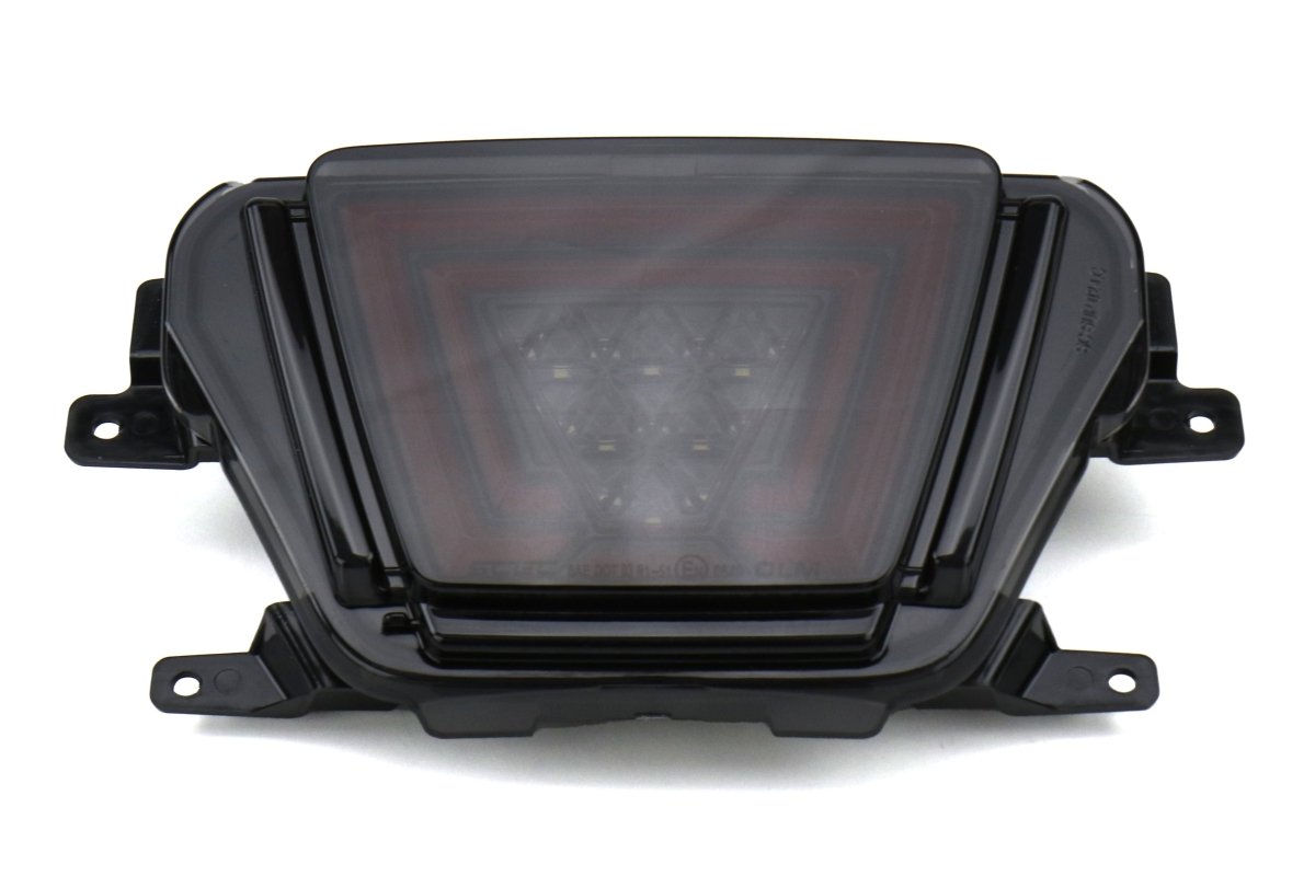 OLM V1 F1 Style Rear Brake / Fog / Reverse Light - Smoke Lens / Gloss Black Base / Red Bar) - 2020 - 2024 Toyota GR Supra - JDMuscleOLMA.70222.4