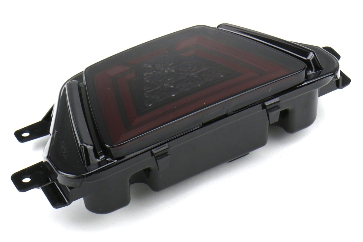 OLM V1 F1 Style Rear Brake / Fog / Reverse Light - Smoke Lens / Gloss Black Base / Red Bar) - 2020 - 2024 Toyota GR Supra - JDMuscleOLMA.70222.4