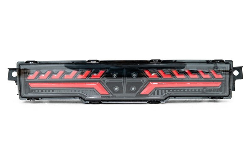 OLM V2 F1 Rear Fog Light (Clear Lens, Black Base, Red Bar) - 2022 BRZ / GR86 - JDMuscleOLME.49002.1-CBR