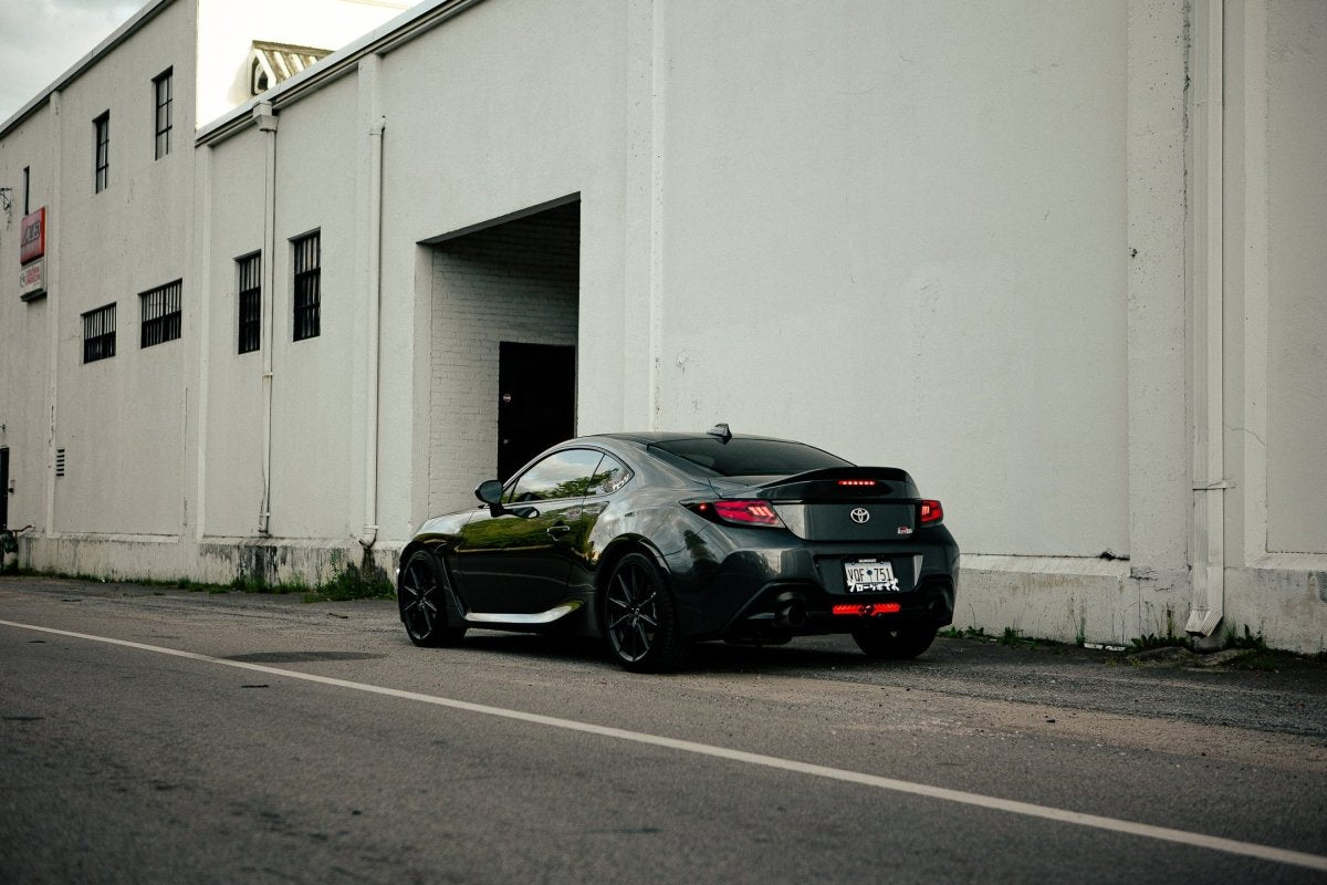 OLM V2 F1 Rear Fog Light (Smoke Lens, Black Base, White Bar) - 2022 BRZ / GR86 - JDMuscleOLME.49002.1-SBW