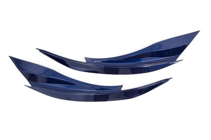 OLM Version 2 Paint Matched Headlight Eyebrows - Galaxy Blue Pearl (E8H) - 2015 - 2021 Subaru WRX / STI - JDMuscleOLMOLM15WRXEYV2E8H