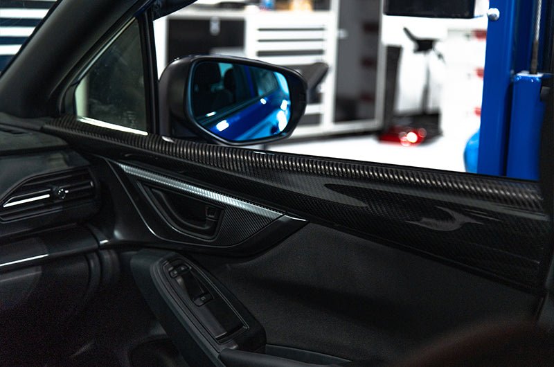 OLM Wide Angle Convex Mirrors w/ Turn Signals / Defrosters (Blue) - Subaru WRX 2022+ - JDMuscleOLMB.47017.2