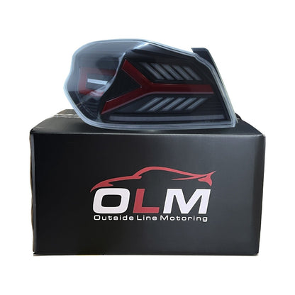OLM Y - Spec LED Taillights (Clear Lens Red Optic) - 2015 - 2021 WRX / STI - JDMuscleOLME.47004.1-CR