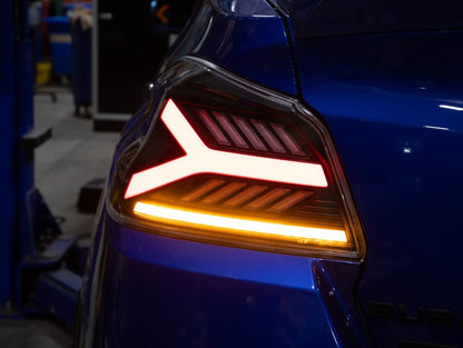 OLM Y - Spec LED Taillights (Clear Lens Red Optic) - 2015 - 2021 WRX / STI - JDMuscleOLME.47004.1-CR