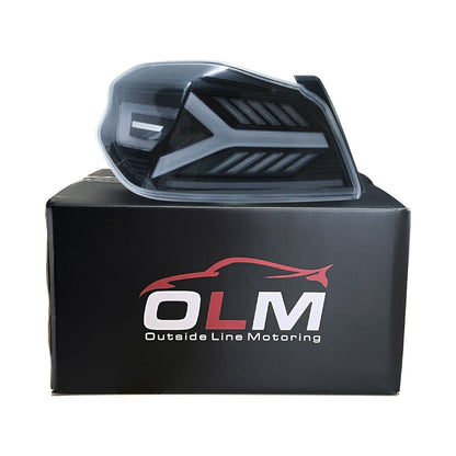 OLM Y - Spec LED Taillights (Clear Lens White Optic) - 2015 - 2021 WRX / STI - JDMuscleOLME.47004.1-CW