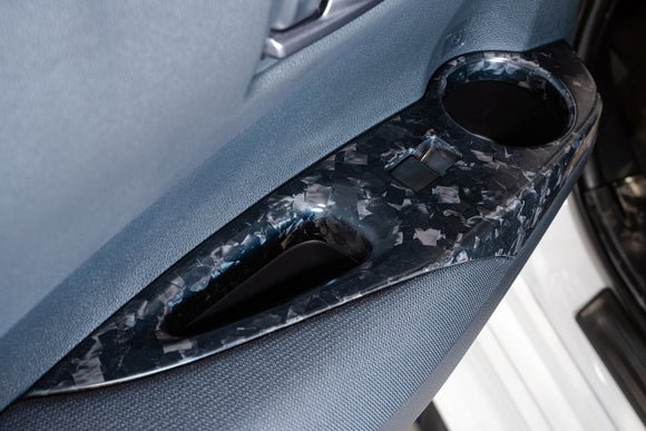OM'S Racing [23 - 26 GR Corolla, 19 - 26 Corolla Hatchback] Forged Carbon Door Switch Panel Set - LHD | TMS - 74231 - TEA15 - JDMuscleTrim KitstmsTMS-74231-TEA15