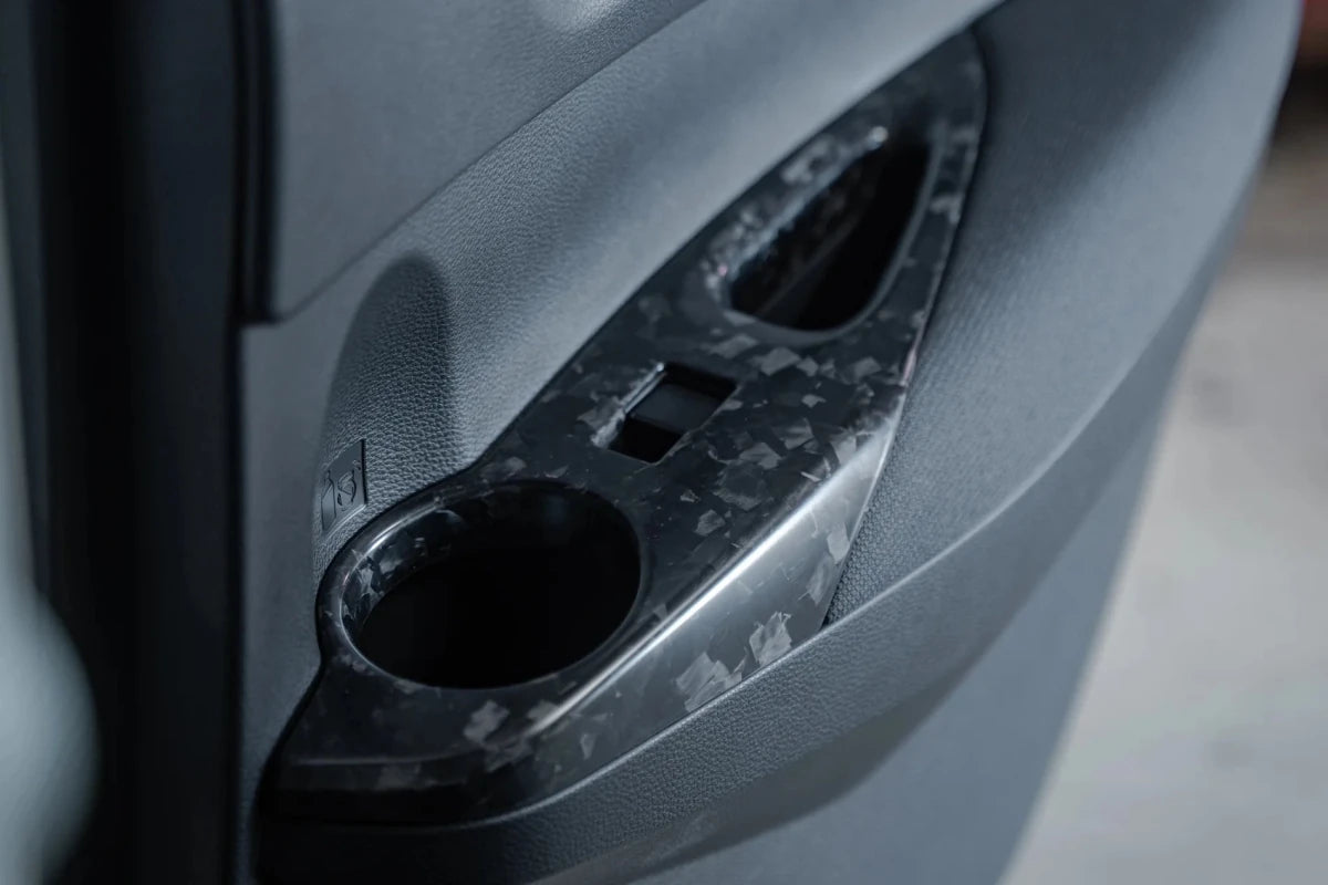 OM'S Racing [23 - 26 GR Corolla, 19 - 26 Corolla Hatchback] Forged Carbon Door Switch Panel Set - LHD | TMS - 74231 - TEA15 - JDMuscleTrim KitstmsTMS-74231-TEA15