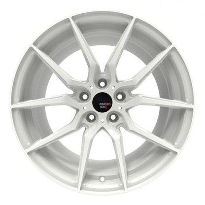 Option Lab R716 Onyx White 18x8.5 +40 5x108 | L16 - 88551 - 40 - WHT - JDMuscleWheelsL16-88551-40-WHT