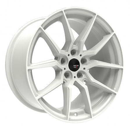 Option Lab R716 Onyx White 18x8.5 +40 5x108 | L16 - 88551 - 40 - WHT - JDMuscleWheelsL16-88551-40-WHT