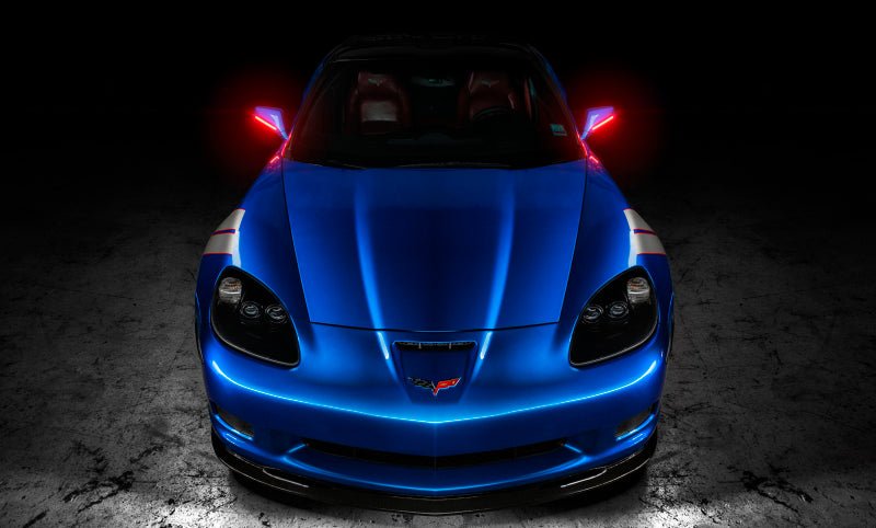 Oracle 05 - 13 Chevrolet Corvette C6 Concept Side Mirrors - Unpainted, LED Turn Signals & Parking Lights | orl3901 - 504 - JDMuscleSPK466747