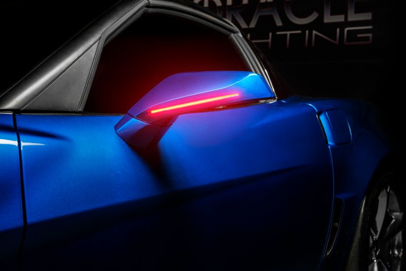 Oracle 05 - 13 Chevrolet Corvette C6 Concept Side Mirrors - Unpainted, LED Turn Signals & Parking Lights | orl3901 - 504 - JDMuscleSPK466747