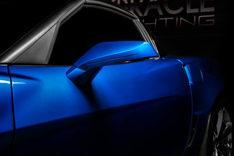 Oracle 05 - 13 Chevrolet Corvette C6 Concept Side Mirrors - Unpainted, LED Turn Signals & Parking Lights | orl3901 - 504 - JDMuscleSPK466747
