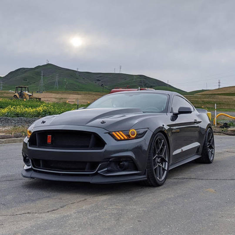 Oracle 15 - 17 Ford Mustang Dynamic RGB+A Pre - Assembled Headlights - Black Edition - SEE WARRANTY - JDMuscleShop the look 2orl8199-332