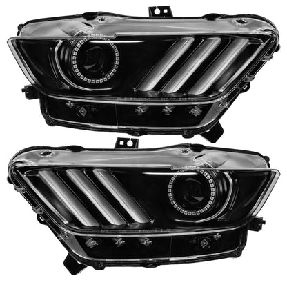 Oracle 15 - 17 Ford Mustang Dynamic RGB+A Pre - Assembled Headlights - Black Edition - SEE WARRANTY - JDMuscleShop the look 2orl8199-332