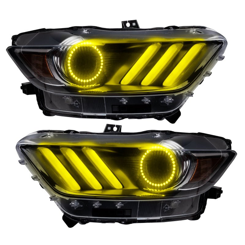 Oracle 15 - 17 Ford Mustang V6/GT/Shelby DRL w/ Halo Kit - ColorSHIFT w/ BC1 Controller SEE WARRANTY - JDMuscleShop the look 2orl2267-335