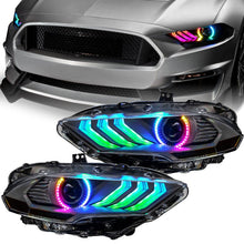 Oracle Lighting 18 - 23 Ford Mustang Dynamic ColorSHIFT LED Headlights - Black Series SEE WARRANTY - JDMuscleShop the look 2orl8204-332