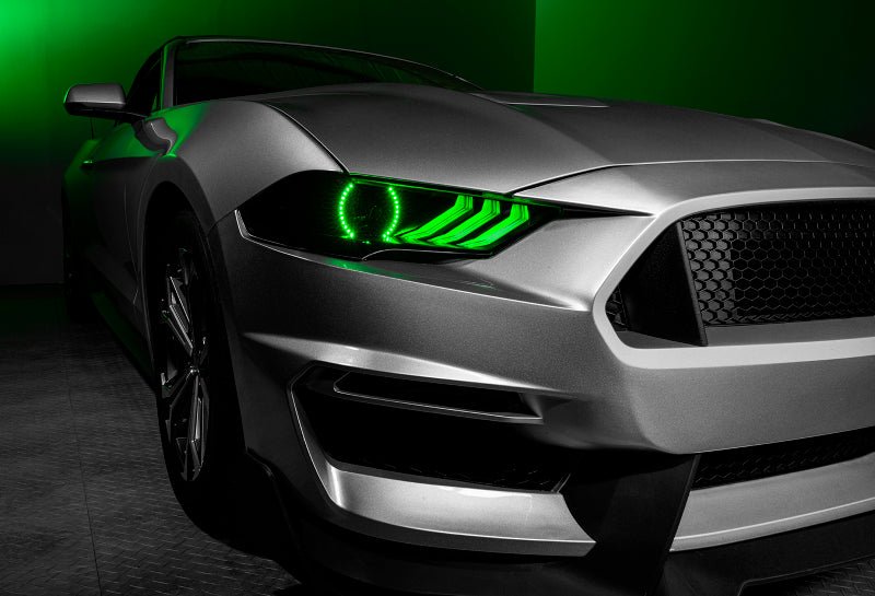 Oracle Lighting 18 - 23 Ford Mustang Dynamic ColorSHIFT LED Headlights - Black Series SEE WARRANTY - JDMuscleShop the look 2orl8204-332