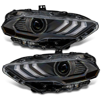 Oracle Lighting 18 - 23 Ford Mustang Dynamic ColorSHIFT LED Headlights - Black Series SEE WARRANTY - JDMuscleShop the look 2orl8204-332