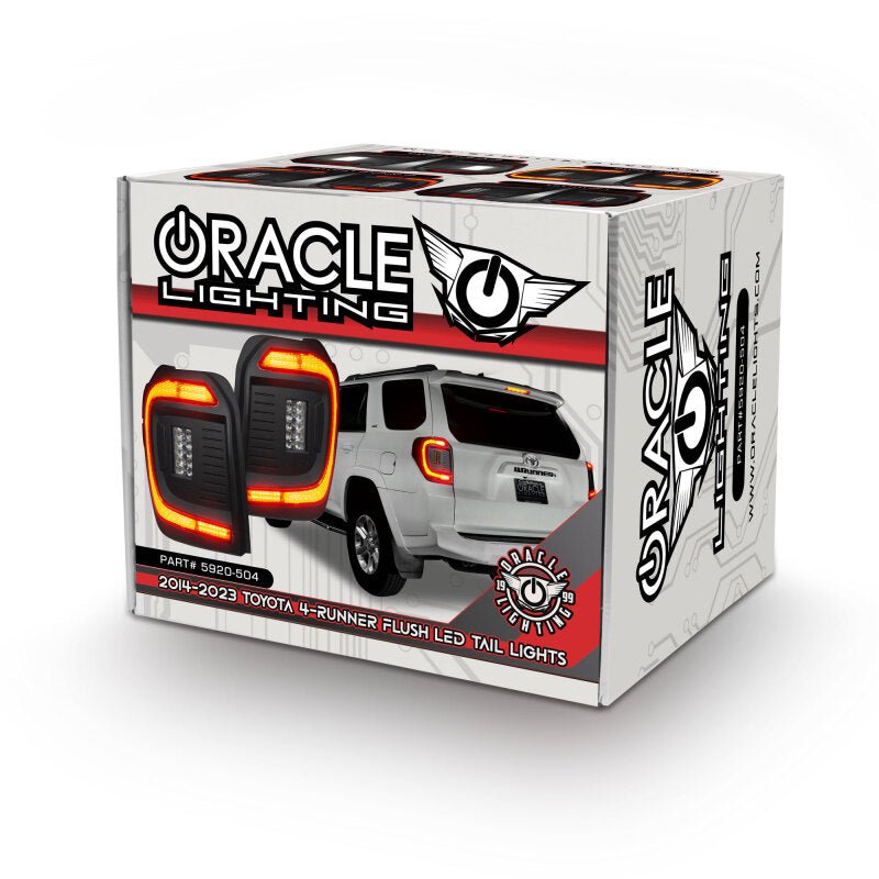 ORACLE Lighting Flush Style LED Tail Lights for 2014 - 2024 Toyota 4Runner – Low - Profile, Signature & Sequential Turn Signals | orl5920 - 504 - JDMuscleSPK836341