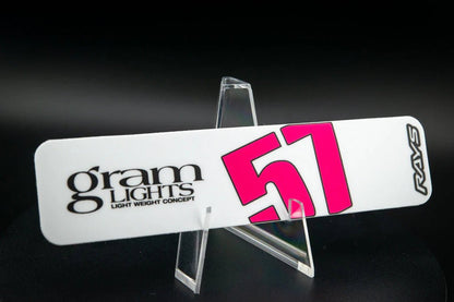 Overnight.Crew Rays Gram Lights 57DR/57CR Spoke Stickers (4 PCS) - JDMuscleStickers and Vinyls4-GL-WHTBLKWhite/Black