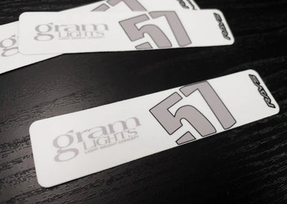 Overnight.Crew Rays Gram Lights 57DR/57CR Spoke Stickers (4 PCS) - JDMuscleStickers and Vinyls4-GL-WSLVWhite/Silver