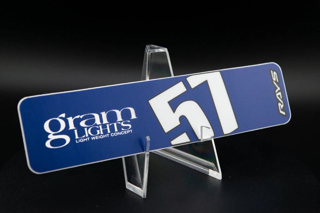 Overnight.Crew Rays Gram Lights 57DR/57CR Spoke Stickers (4 PCS) - JDMuscleStickers and Vinyls4-GL-MAG2Mag Blue/White