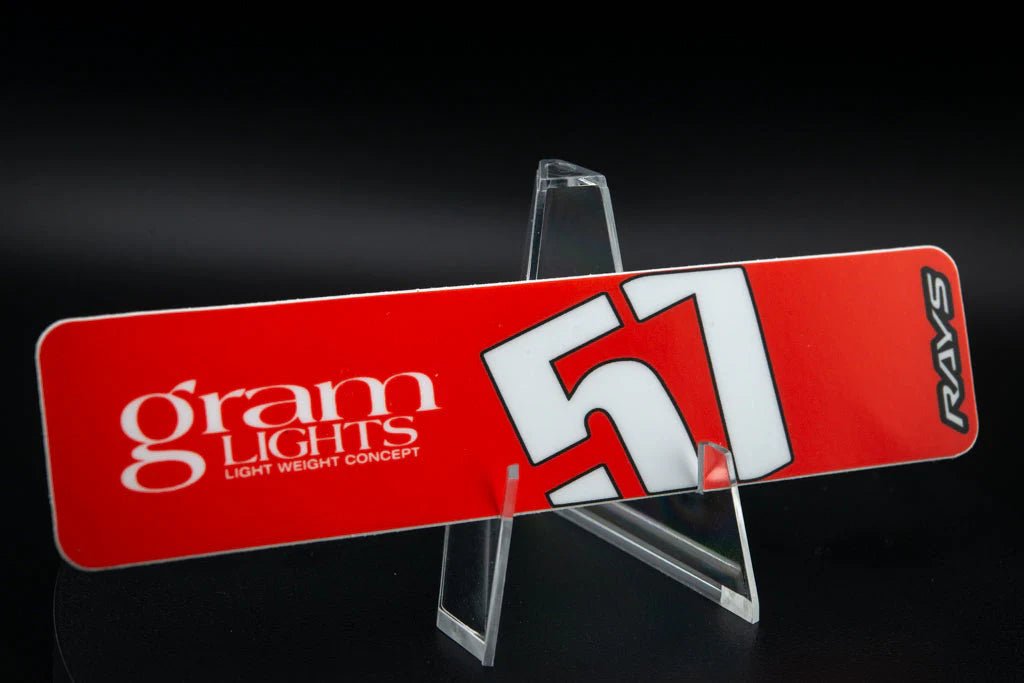 Overnight.Crew Rays Gram Lights 57DR/57CR Spoke Stickers (4 PCS) - JDMuscleStickers and Vinyls4-GL-RCWRosso Corsa/White