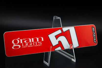 Overnight.Crew Rays Gram Lights 57DR/57CR Spoke Stickers (4 PCS) - JDMuscleStickers and Vinyls4-GL-RCWRosso Corsa/White