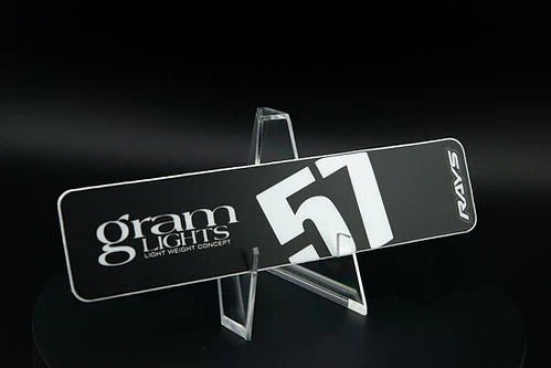 Overnight.Crew Rays Gram Lights 57DR/57CR Spoke Stickers (4 PCS) - JDMuscleStickers and Vinyls4-GL-BLKWHTBlack/White