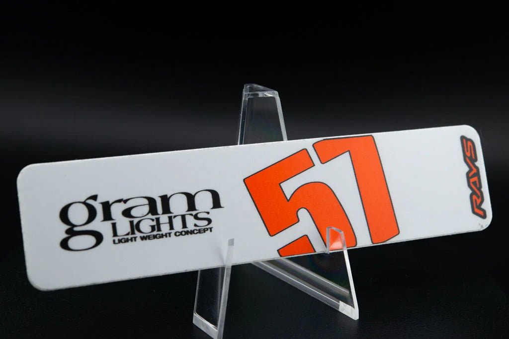 Overnight.Crew Rays Gram Lights 57DR/57CR Spoke Stickers (4 PCS) - JDMuscleStickers and Vinyls4-GL-CWOCool White/Orange
