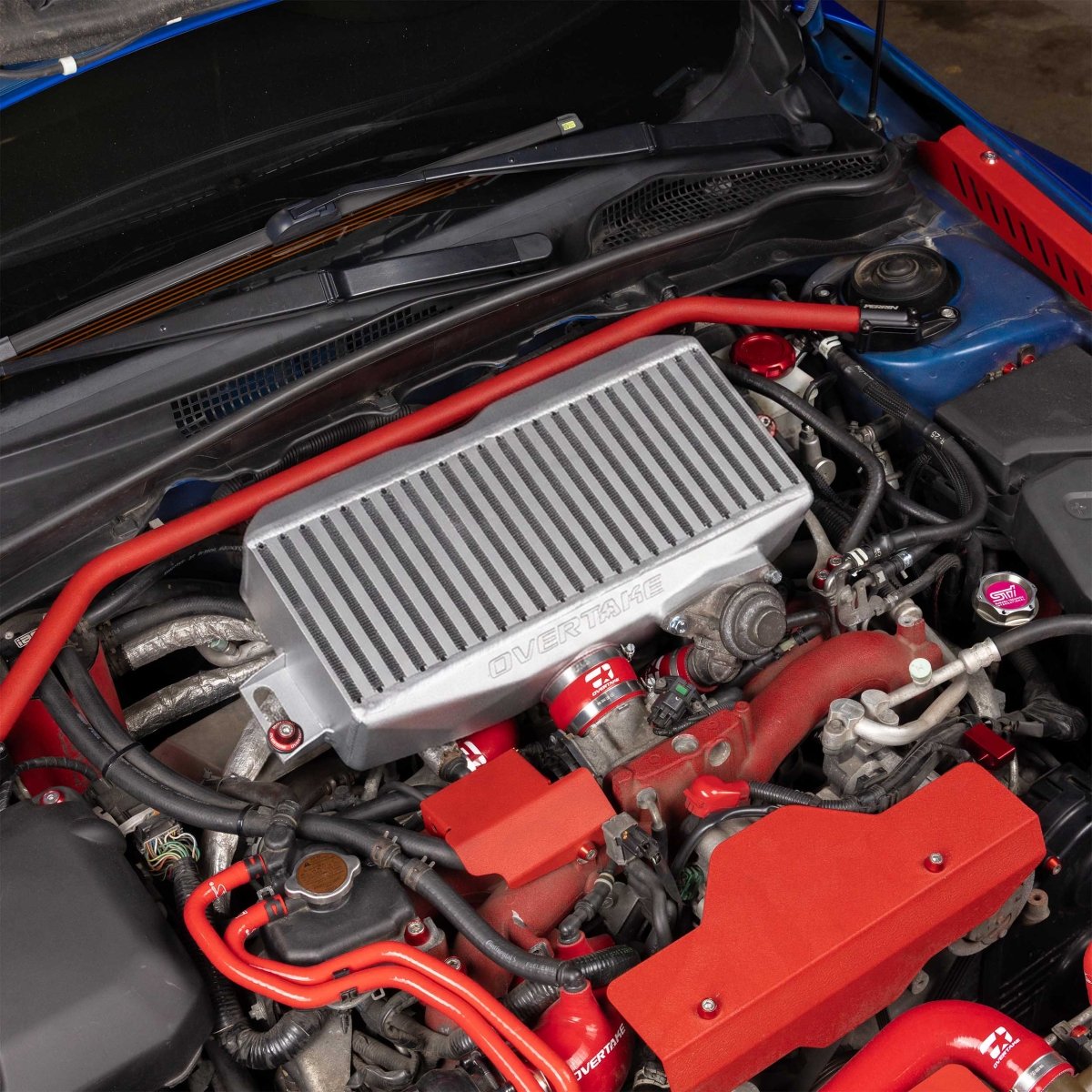 OVERTAKE [02-07 WRX, 04-21 STI, 04-08 FXT] Top Mount Intercooler - JDMuscleIntercoolersA10382SLVSilver