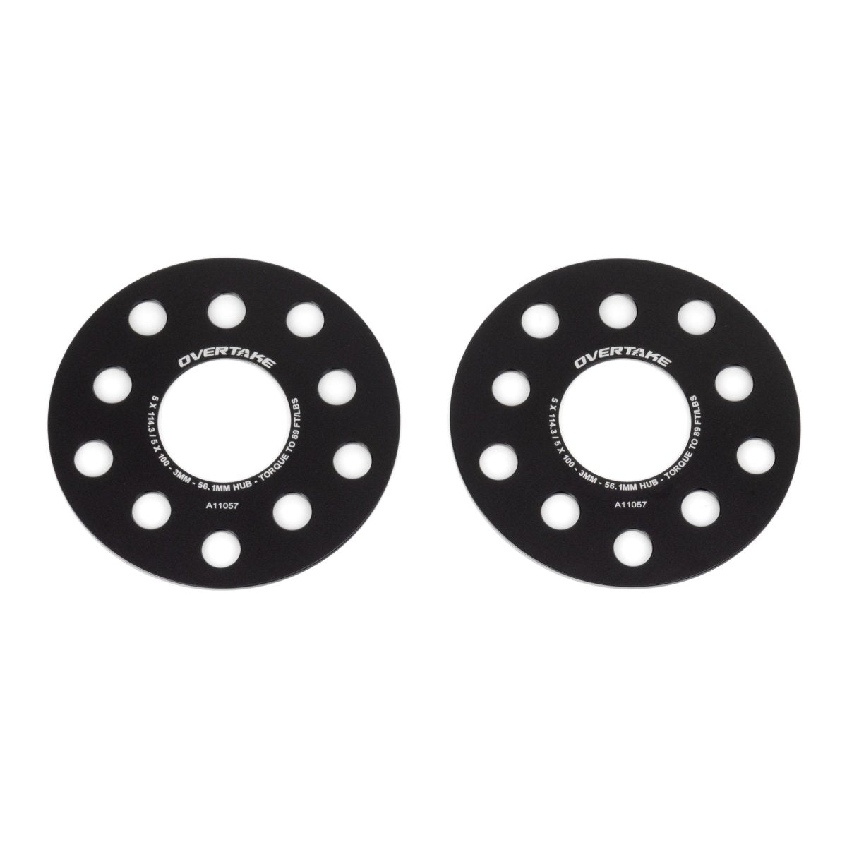 OVERTAKE [02-26 WRX, 04-21 STI] Wheel Spacers - Pair - 3mm 5x114.3 / 5x100 - JDMuscleWheel Spacers and AdaptersA11059