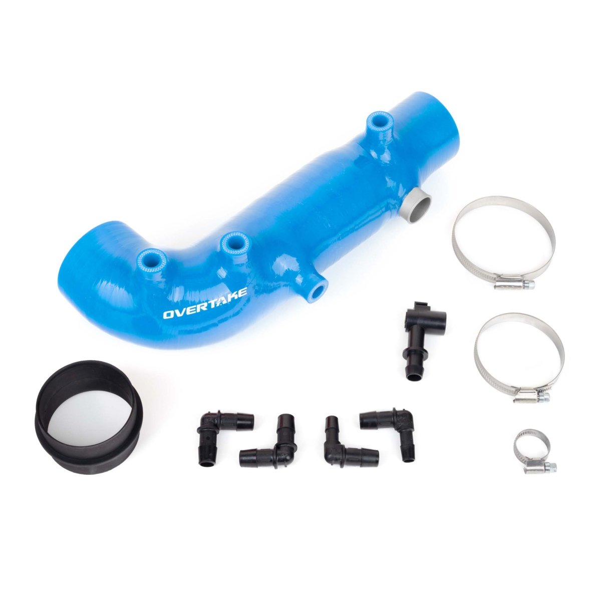 OVERTAKE [04-21 STI, 02-07 WRX, 04-08 FXT] Silicone Turbo Inlet Hose - JDMuscleTurbo Inlet Hoses and PipesA10222BLUOVERTAKE Blue