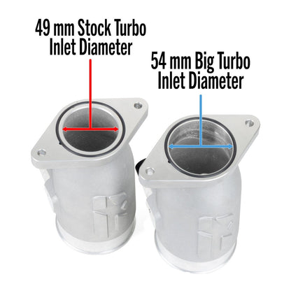 OVERTAKE Aluminum BIG TURBO Inlet - Subaru 2015 - 2021 WRX, 2014 - 2018 Forester XT - JDMuscleAir InductionA10243BT