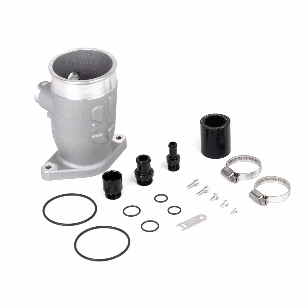 OVERTAKE Aluminum Turbo Inlet - Subaru 2015 - 2021 WRX, 2014 - 2018 Forester XT - JDMuscleAir InductionA10243