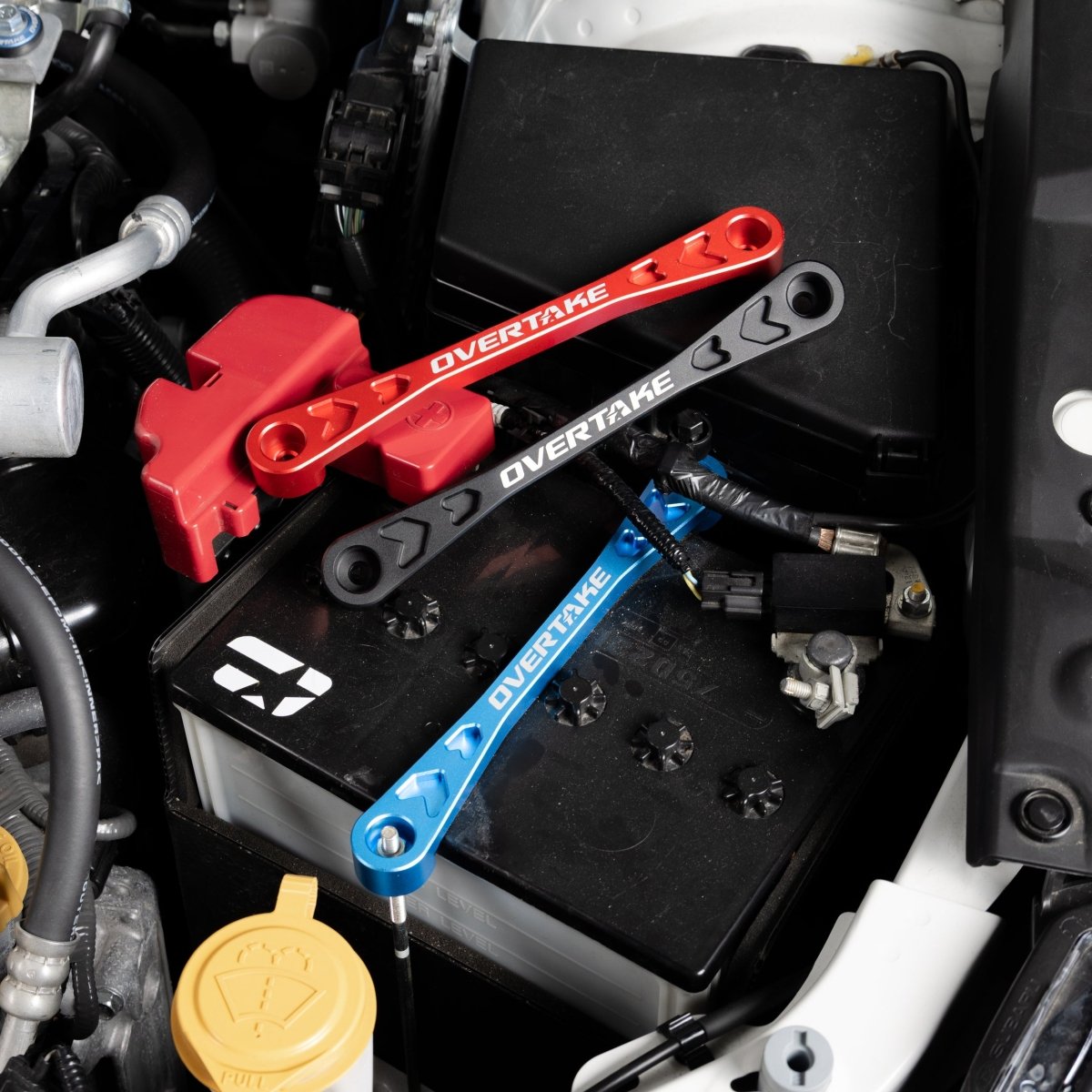 OVERTAKE Battery Tie Down - Subaru Models - JDMuscleEngine Dress UpA10267BLKBlack