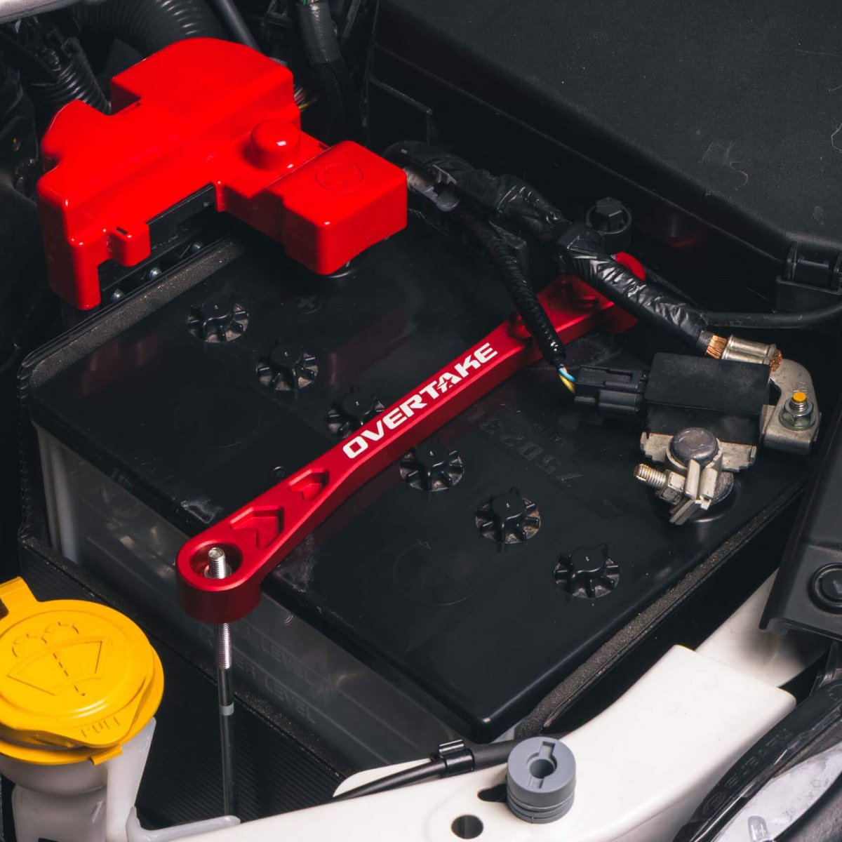 OVERTAKE Battery Tie Down - Subaru Models - JDMuscleEngine Dress UpA10267REDRed