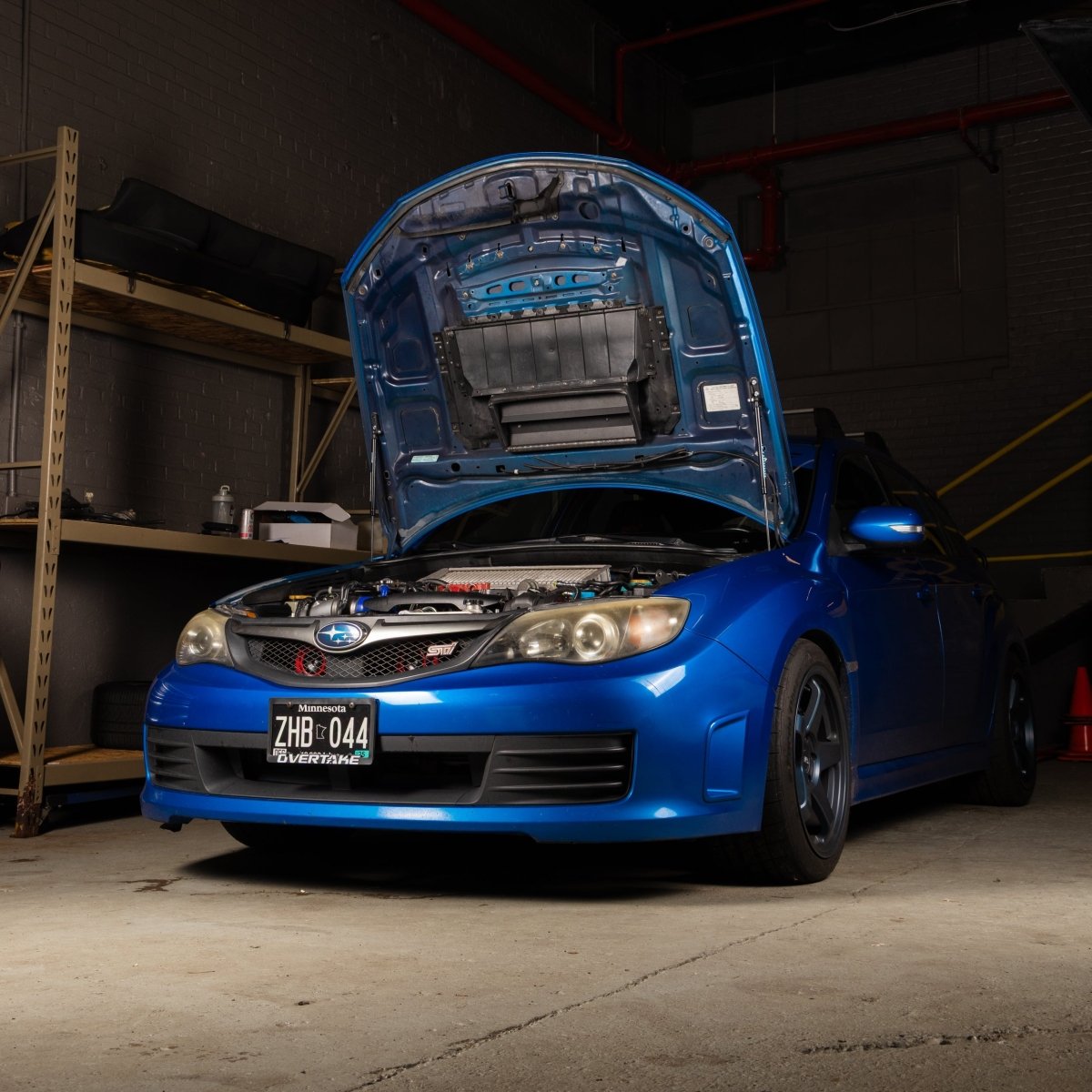 OVERTAKE Hi - Lift Hood Strut Kit - Subaru 2008 - 14 WRX, 2008 - 2014 STI - JDMuscleAccessoriesovtovtA10447