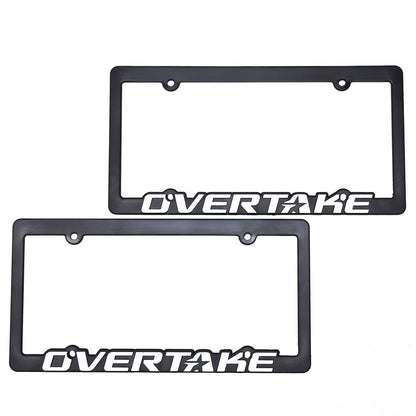OVERTAKE License Plate Frames - Plastic - JDMuscleExterior & BodyA10278