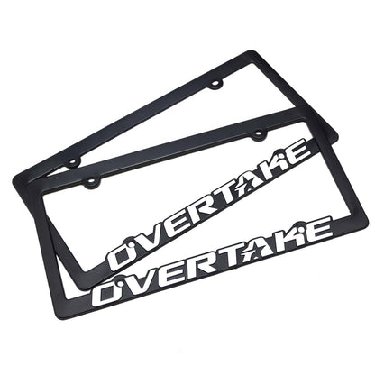 OVERTAKE License Plate Frames - Plastic - JDMuscleExterior & BodyA10278