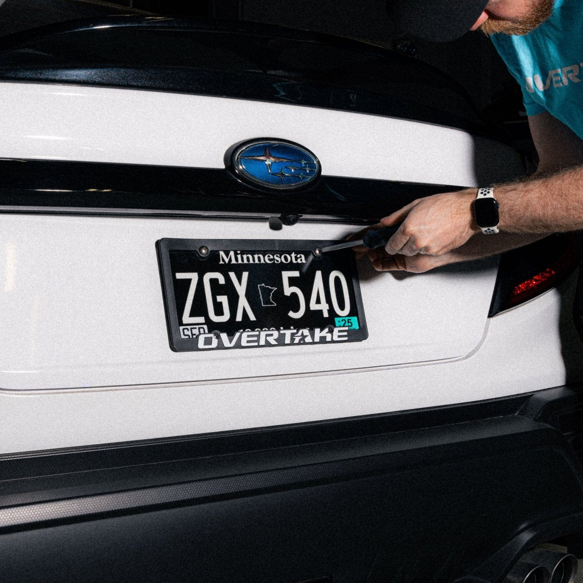 OVERTAKE License Plate Frames - Plastic - JDMuscleExterior & BodyA10278