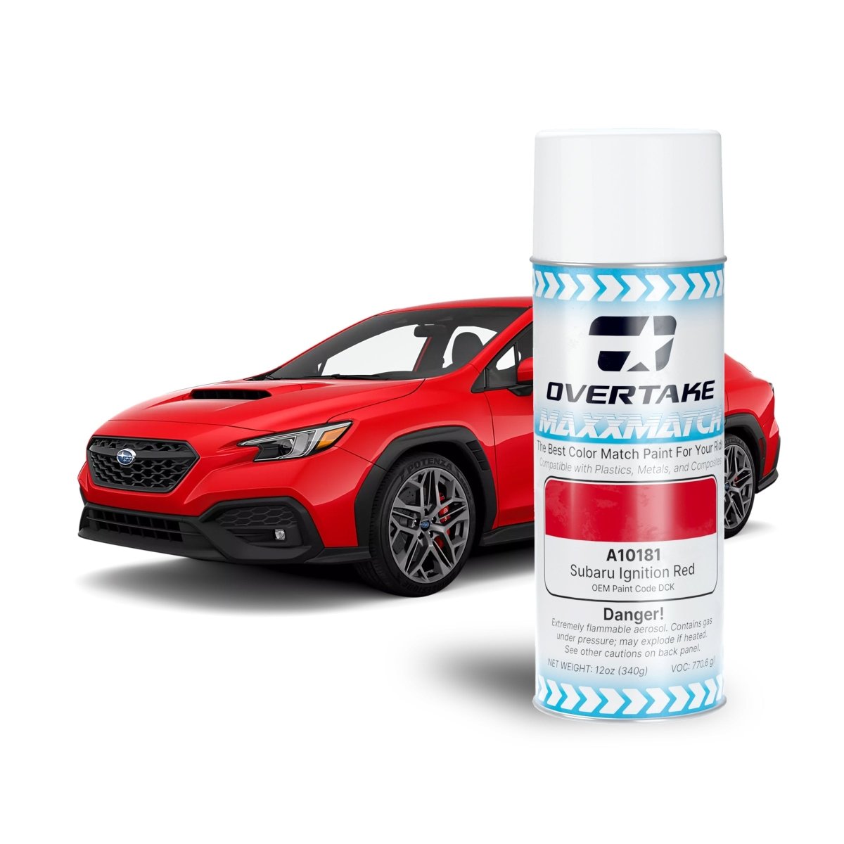 OVERTAKE MaxxMatch Paint - Subaru Ignition Red DCK 12oz. Can - JDMuscleTouch - up PaintA10181