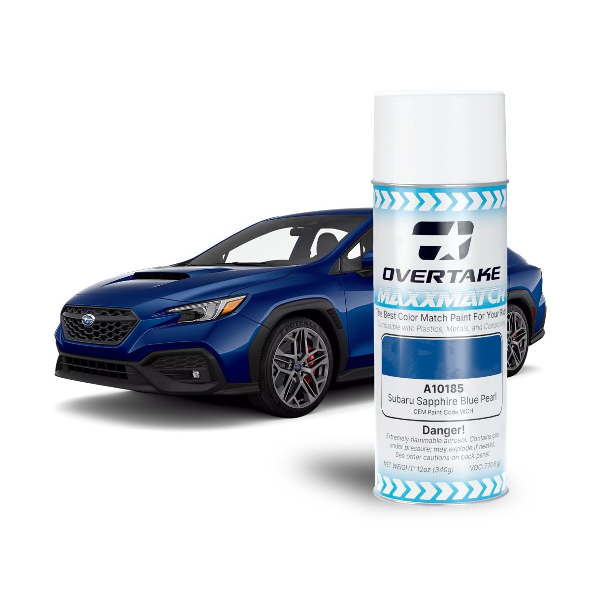 OVERTAKE MaxxMatch Paint - Subaru Sapphire Blue Pearl WCH 12oz. Can - JDMuscleTouch - up PaintovtovtA10185