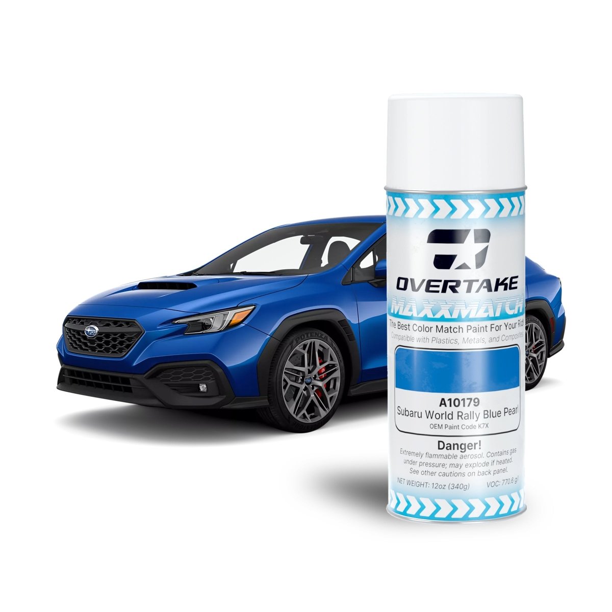OVERTAKE MaxxMatch Paint - Subaru World Rally Blue Pearl K7X 12oz. Can - JDMuscleTouch - up PaintA10179